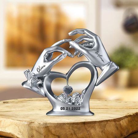 Anniversary Gifts For Couple - Personalized Couple Custom Shaped Acrylic Plaque